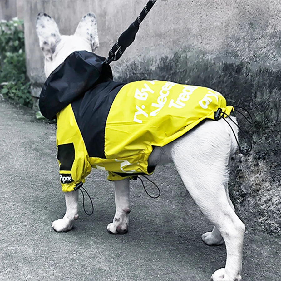 Waterproof Dog Coat with Hood – “The Dog Face” Outdoor Rain Jacket | Reflective - Top Dogg Brand
