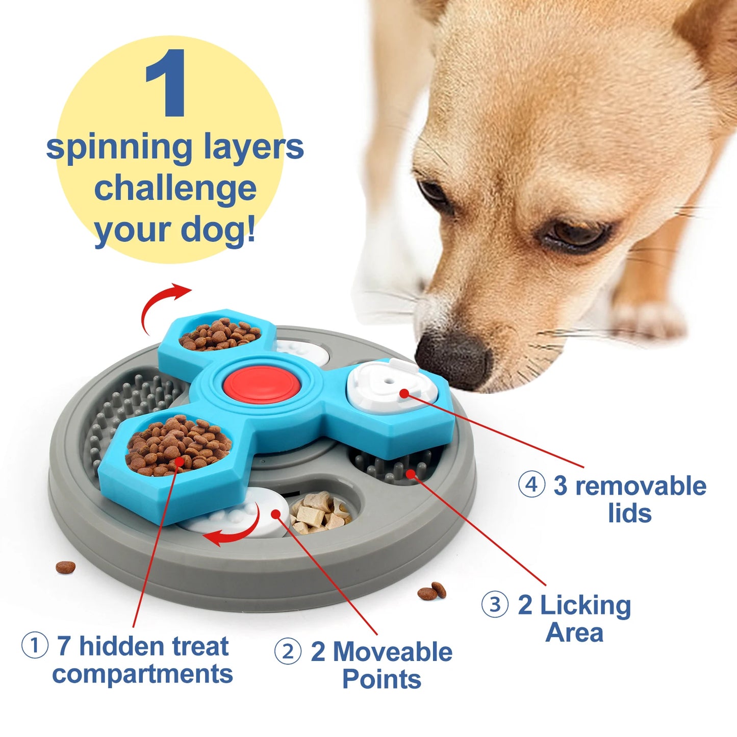 2-Layers Dog Puzzle Slow Feeder - Top Dogg Brand