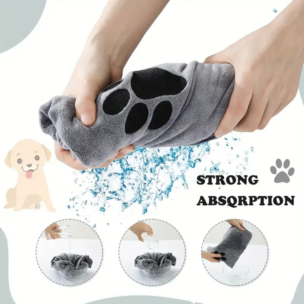 Super Soft Absorbent Microfiber Pet Bath Towel - Top Dogg Brand