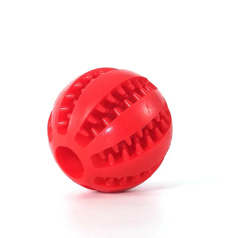 Natural Rubber Dog Chew Toy – 5cm Treat Dispensing Ball for Dental Cleaning & Interactive Play - Top Dogg Brand