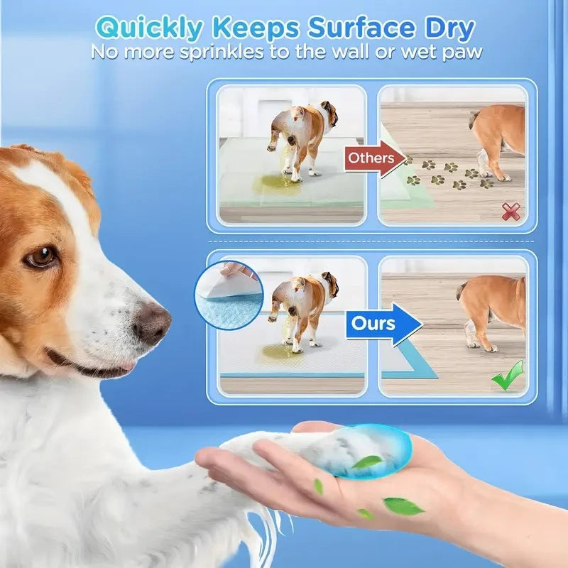 100/50/40PCS Super Absorbent Dog Pee Pads – Leak-Proof, - Top Dogg Brand