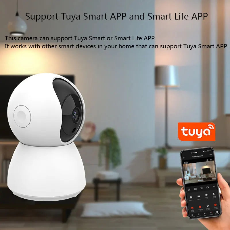 1080P Tuya Smart Mini WiFi Indoor IP Camera – Auto Tracking, Two-Way Audio, Night Vision - Top Dogg Brand