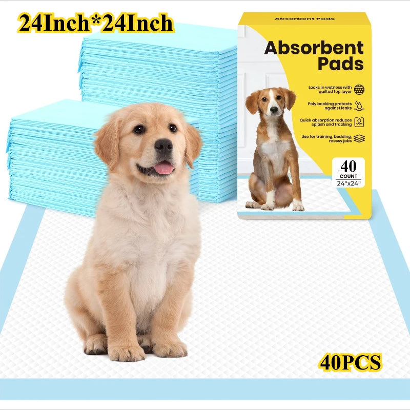 100/50/40PCS Super Absorbent Dog Pee Pads – Leak-Proof, - Top Dogg Brand