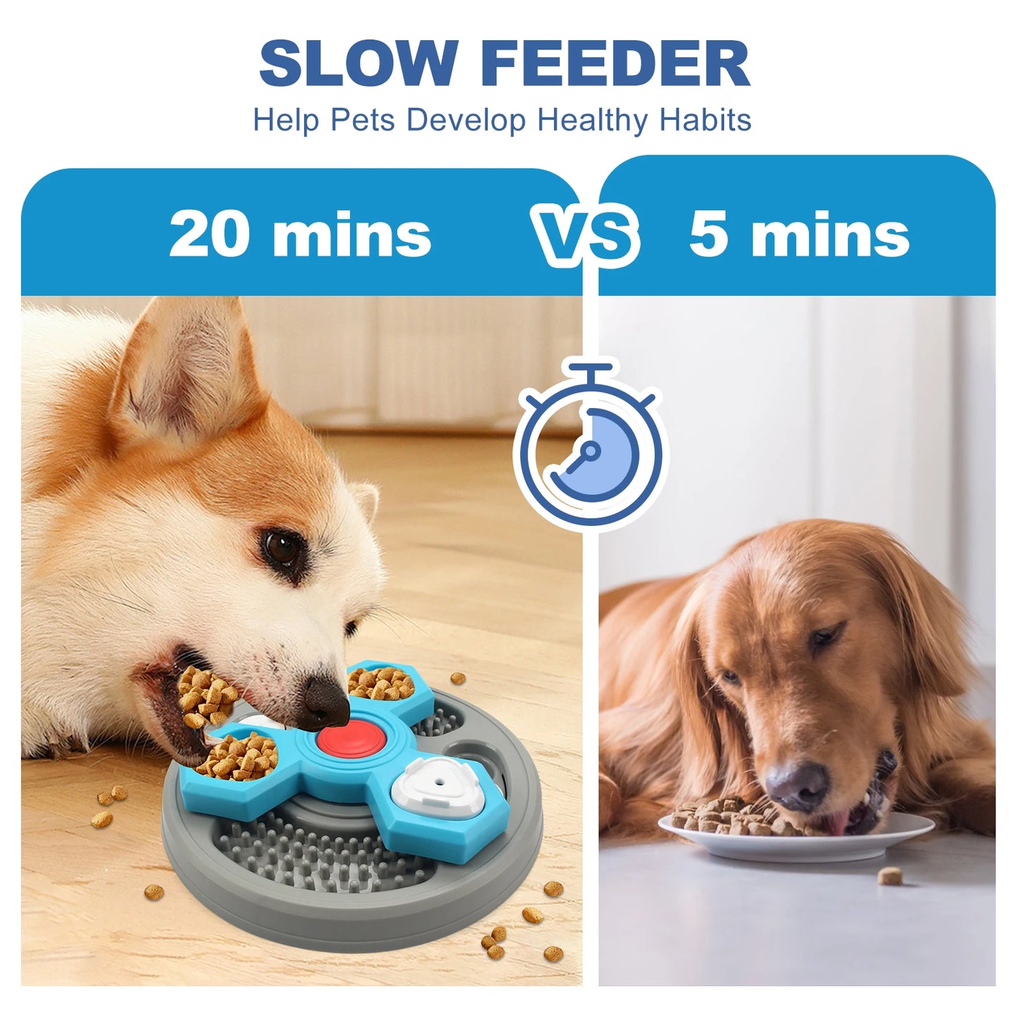 2-Layers Dog Puzzle Slow Feeder - Top Dogg Brand