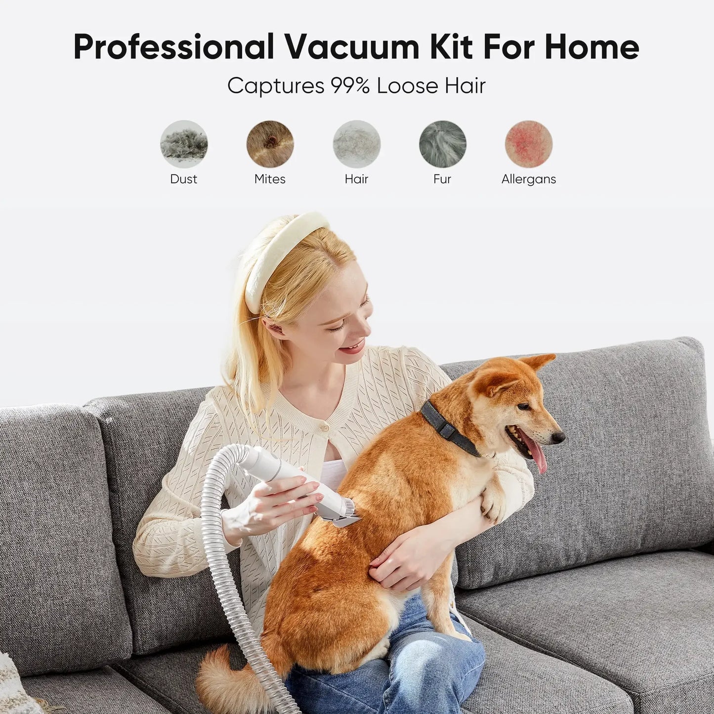 Pet Grooming Kit with Vacuum - Top Dogg Brand