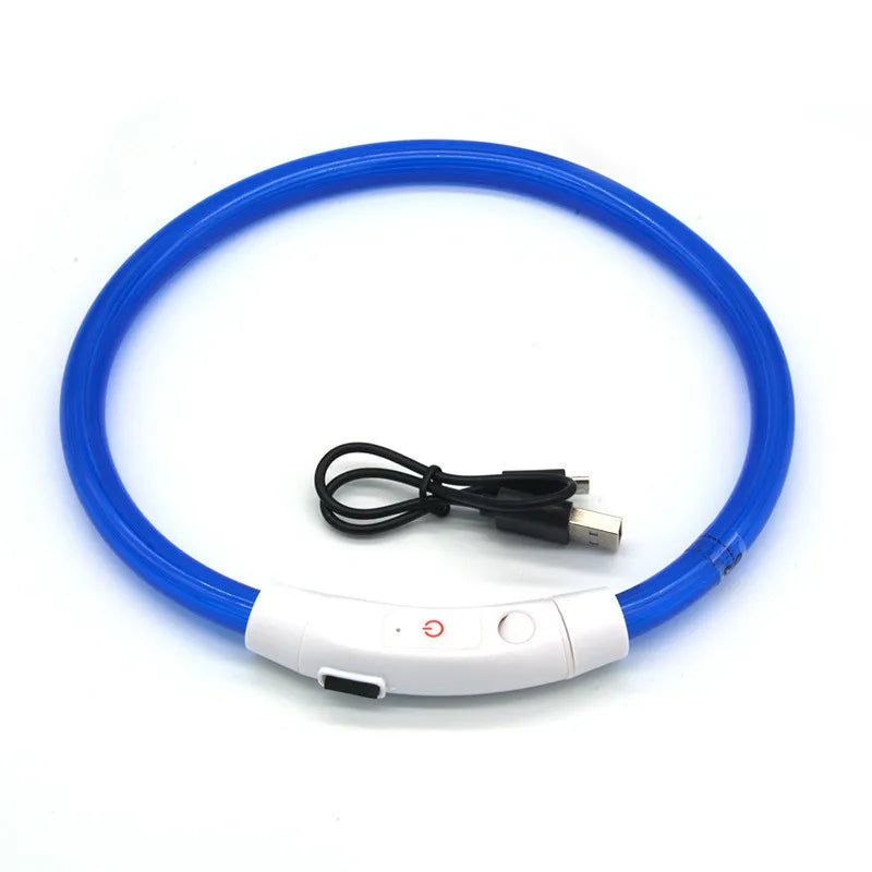 LED Light-Up Dog Collar – USB Rechargeable Luminous Pet Collar for Dogs & Cats - Top Dogg Brand