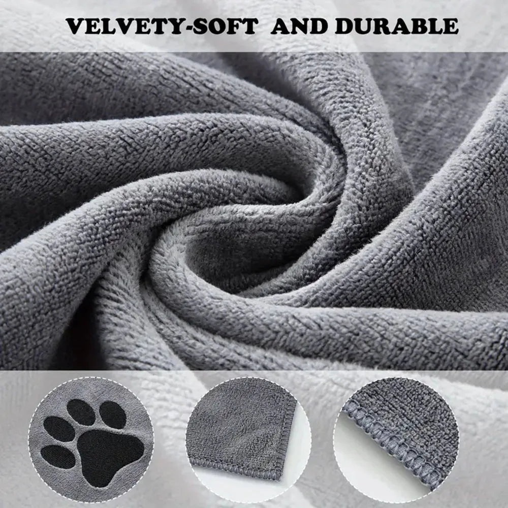 Super Soft Absorbent Microfiber Pet Bath Towel - Top Dogg Brand