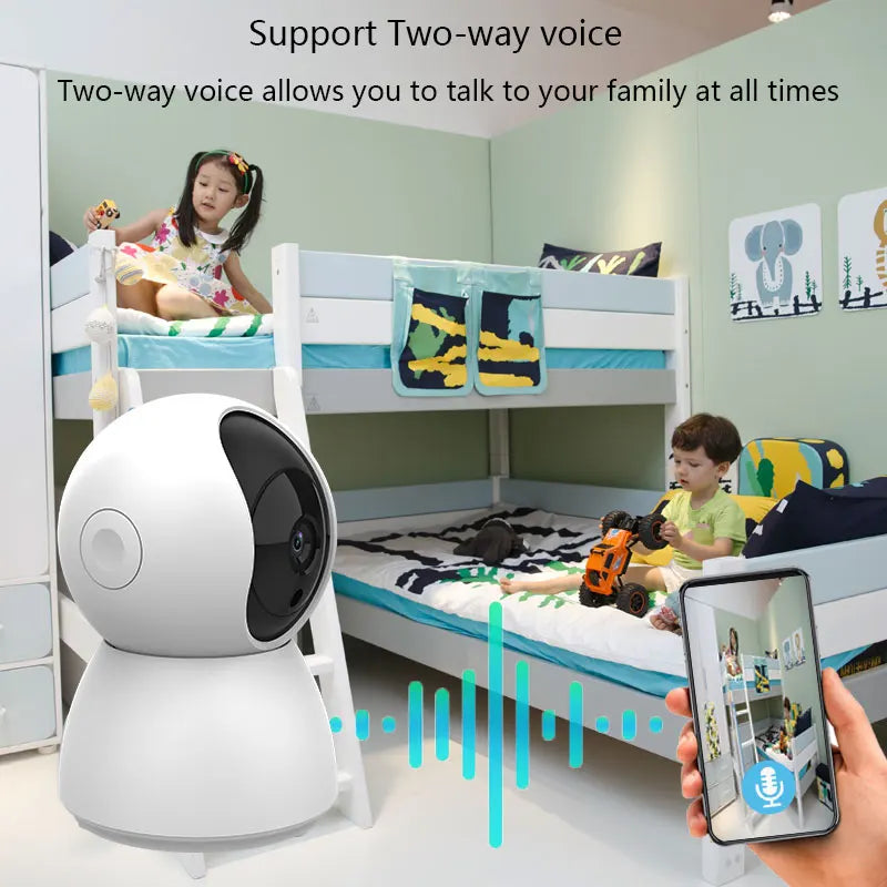 1080P Tuya Smart Mini WiFi Indoor IP Camera – Auto Tracking, Two-Way Audio, Night Vision - Top Dogg Brand