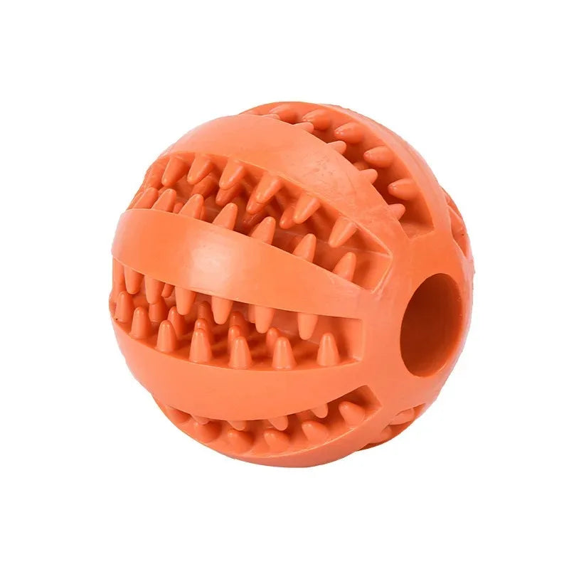 Natural Rubber Dog Chew Toy – 5cm Treat Dispensing Ball for Dental Cleaning & Interactive Play - Top Dogg Brand
