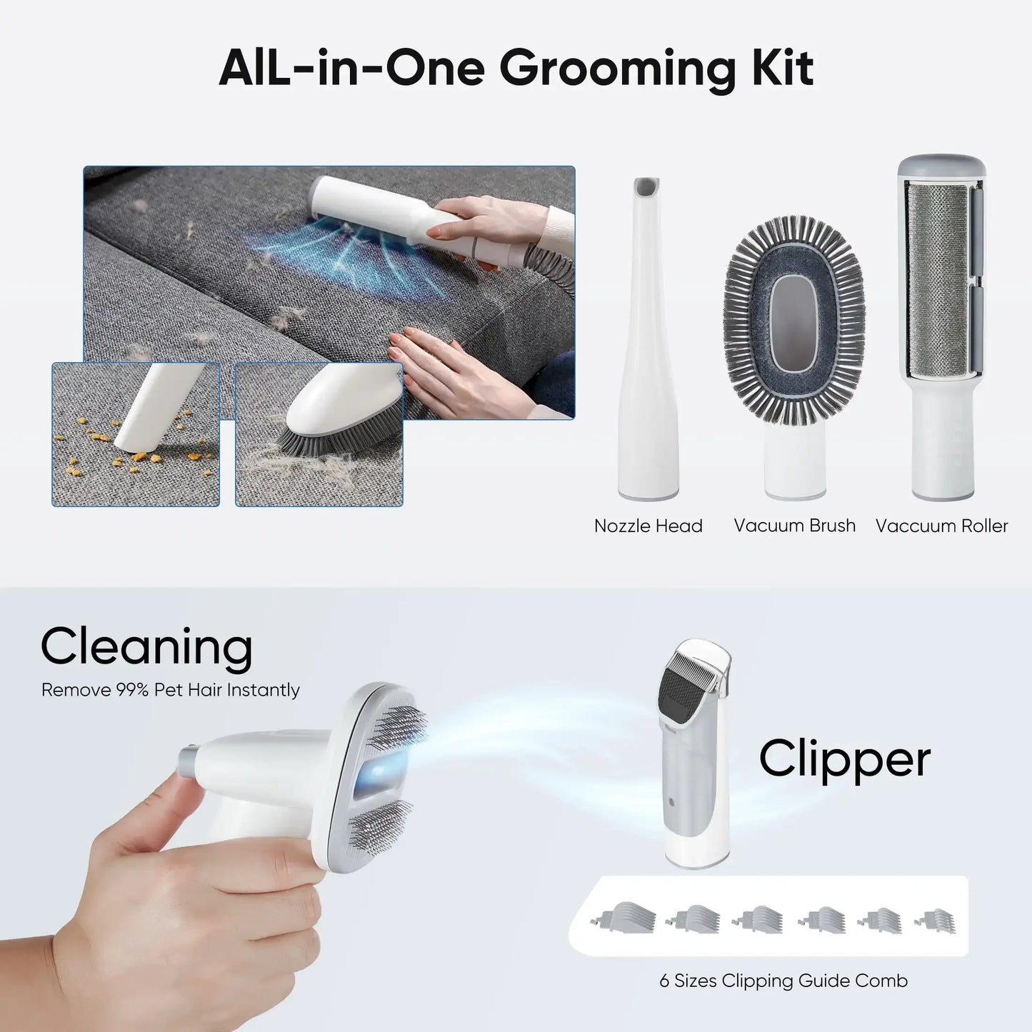 Pet Grooming Kit with Vacuum - Top Dogg Brand
