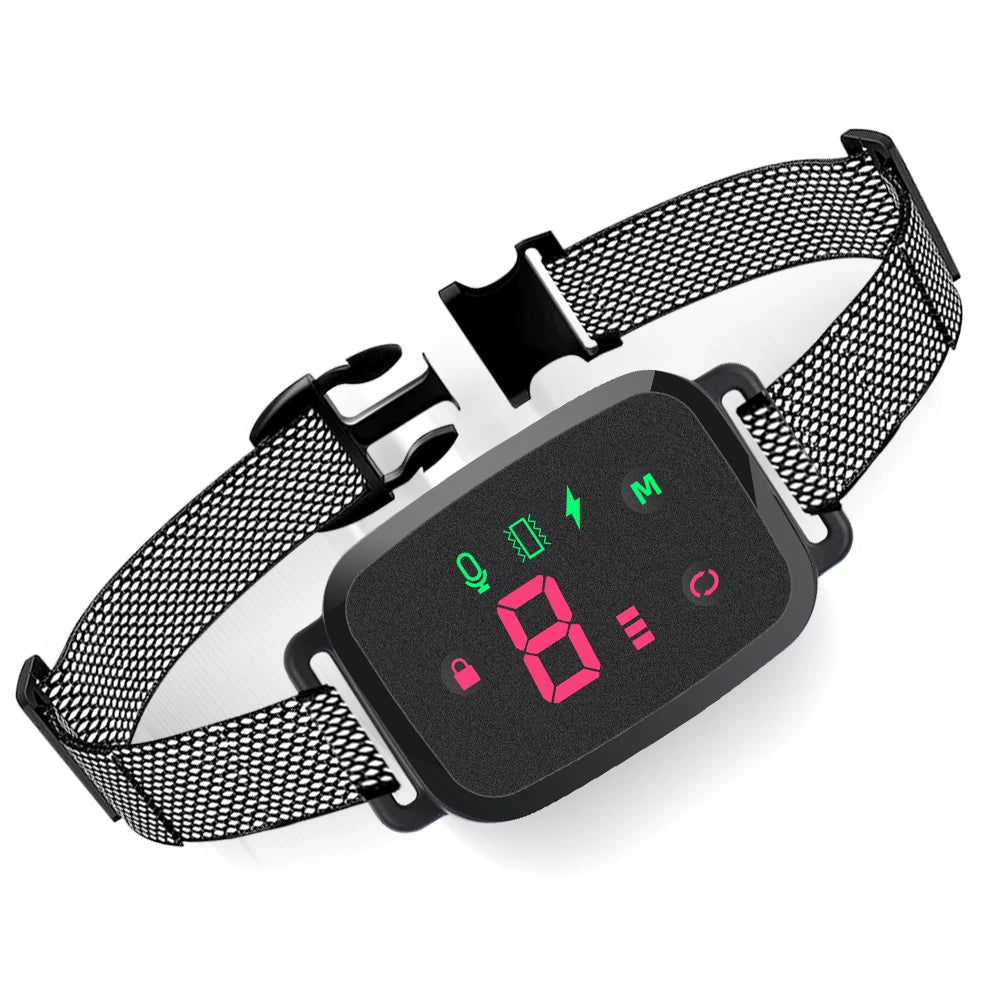 Smart Anti Barking Dog Collar – HD Display, Waterproof, Rechargeable | Sound, Vibration & Shock Modes - Top Dogg Brand