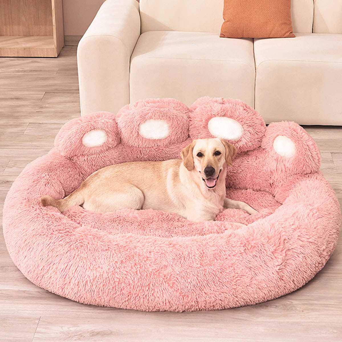 Fluffy Plush Dog Bed – Ultra-Soft Round Pet Sofa for Small to Large Dogs & Cats - Top Dogg Brand