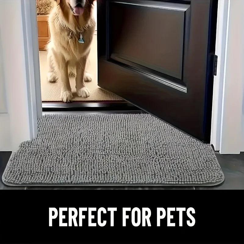 Ultra-Absorbent Muddy Paw Dog Mat – Quick-Dry, Non-Slip, Washable - Top Dogg Brand