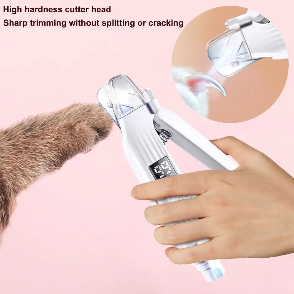 2-in-1 Electric Pet Nail Trimmer & Grinder with LED Lights - Top Dogg Brand