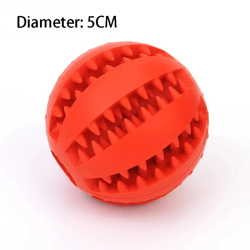 Natural Rubber Dog Chew Toy – 5cm Treat Dispensing Ball for Dental Cleaning & Interactive Play - Top Dogg Brand