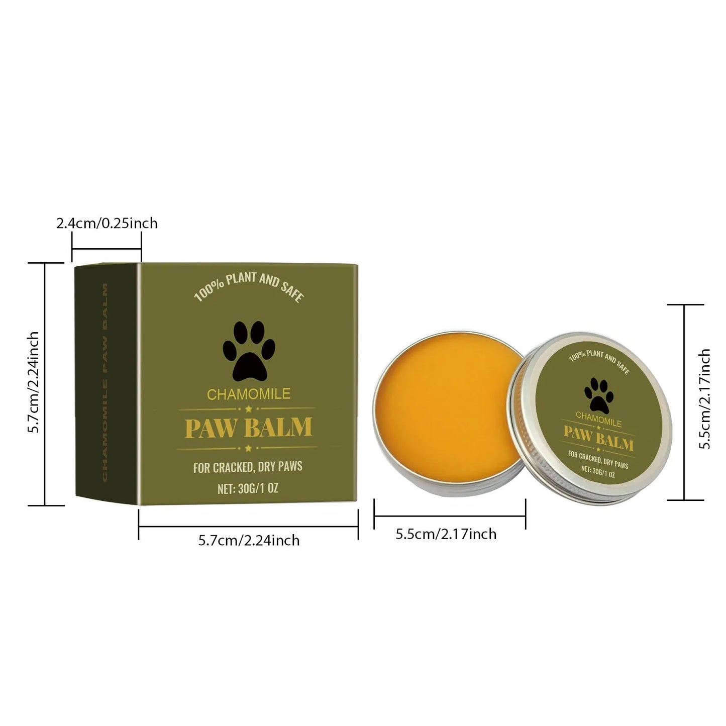 Natural Dog Paw Balm – Lick-Safe Moisturizer for Dry Paws - Top Dogg Brand