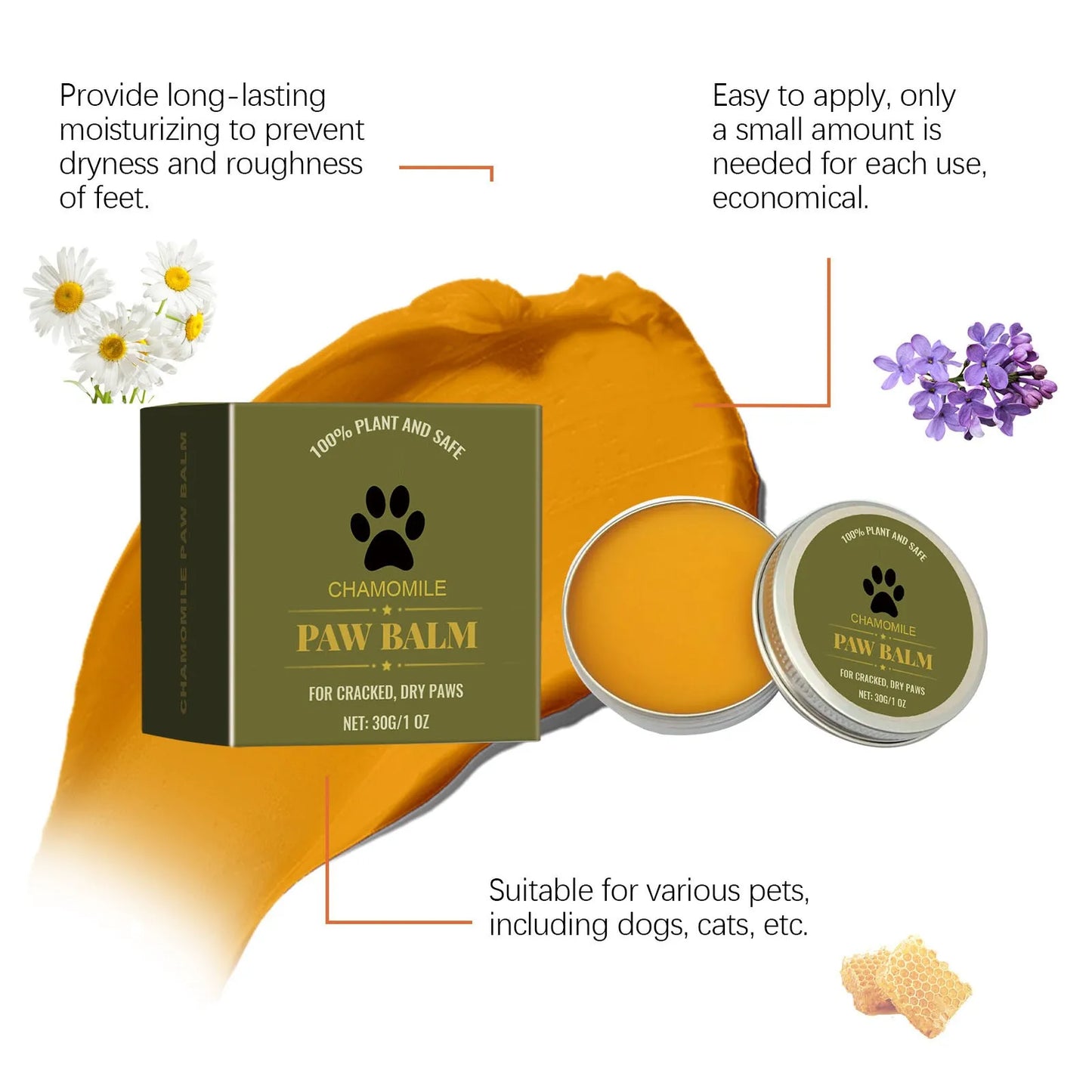 Natural Dog Paw Balm – Lick-Safe Moisturizer for Dry Paws - Top Dogg Brand