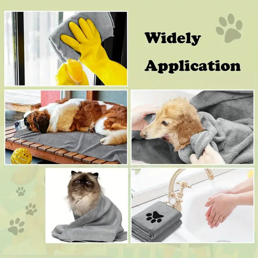 Super Soft Absorbent Microfiber Pet Bath Towel - Top Dogg Brand