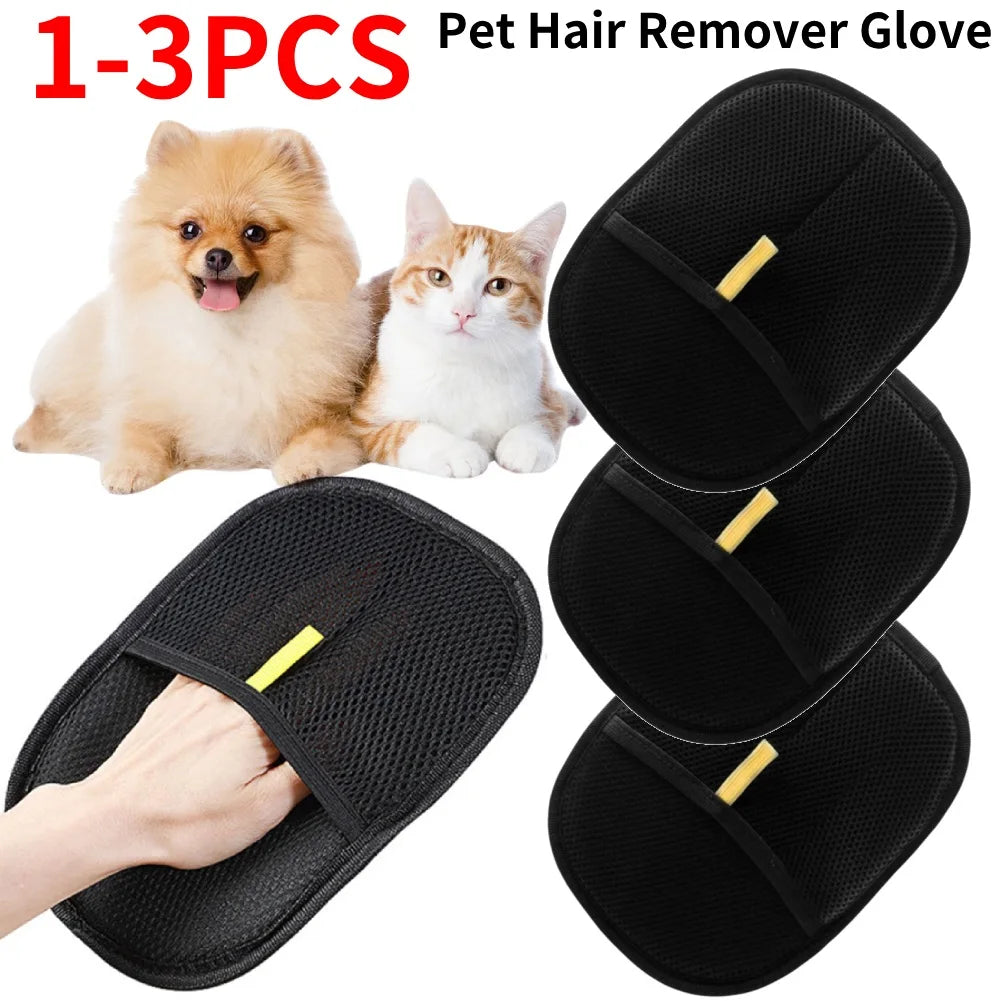 Deshedding Pet Grooming Gloves – Hair Remover Glove for Dogs, Cats - Top Dogg Brand
