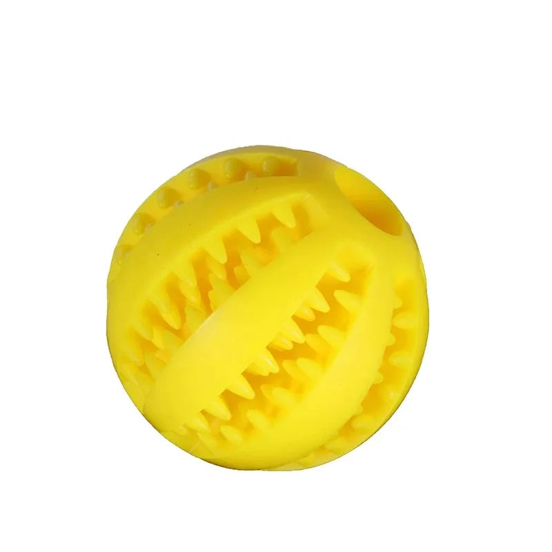 Natural Rubber Dog Chew Toy – 5cm Treat Dispensing Ball for Dental Cleaning & Interactive Play - Top Dogg Brand
