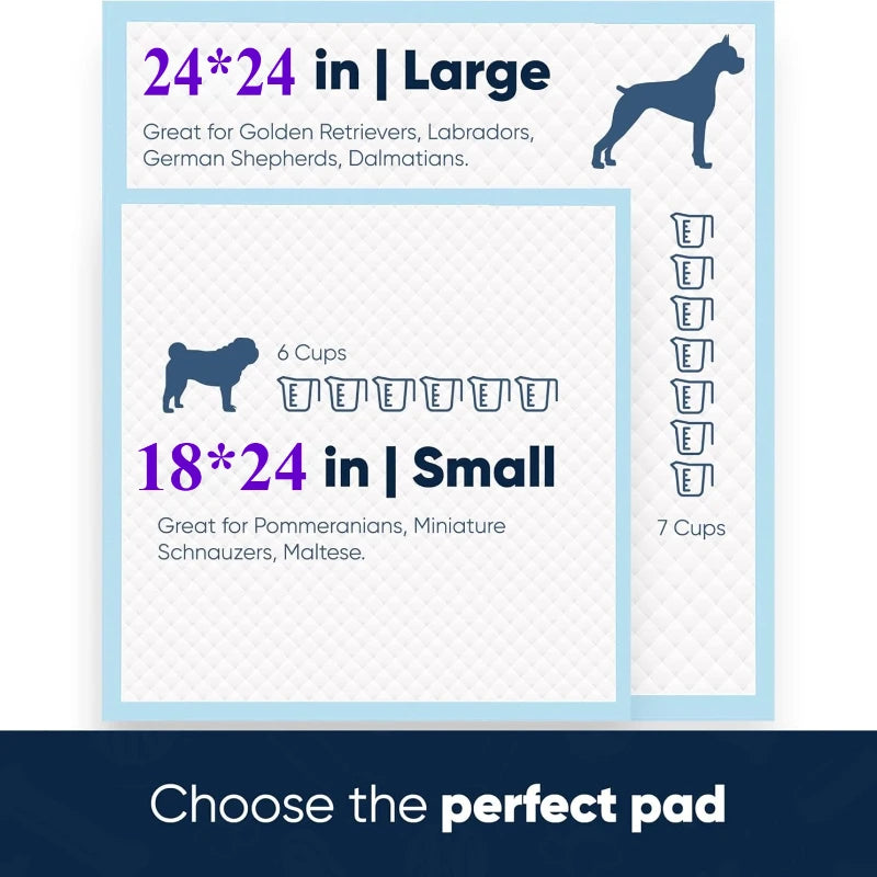100/50/40PCS Super Absorbent Dog Pee Pads – Leak-Proof, - Top Dogg Brand
