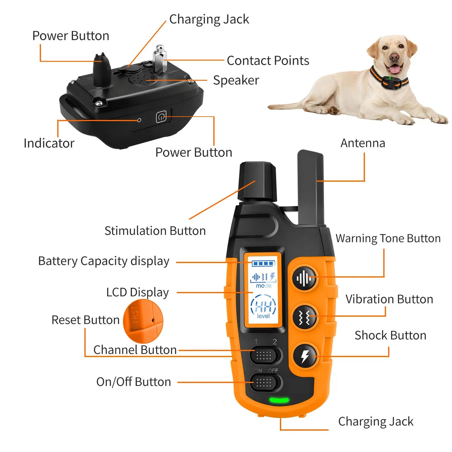 3300Ft Electric Dog Training Collar – Remote Control - Top Dogg Brand