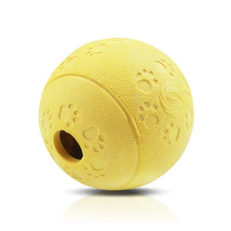 Durable Rubber Dog Toy Ball – Interactive Food Dispensing Treat Ball - Top Dogg Brand