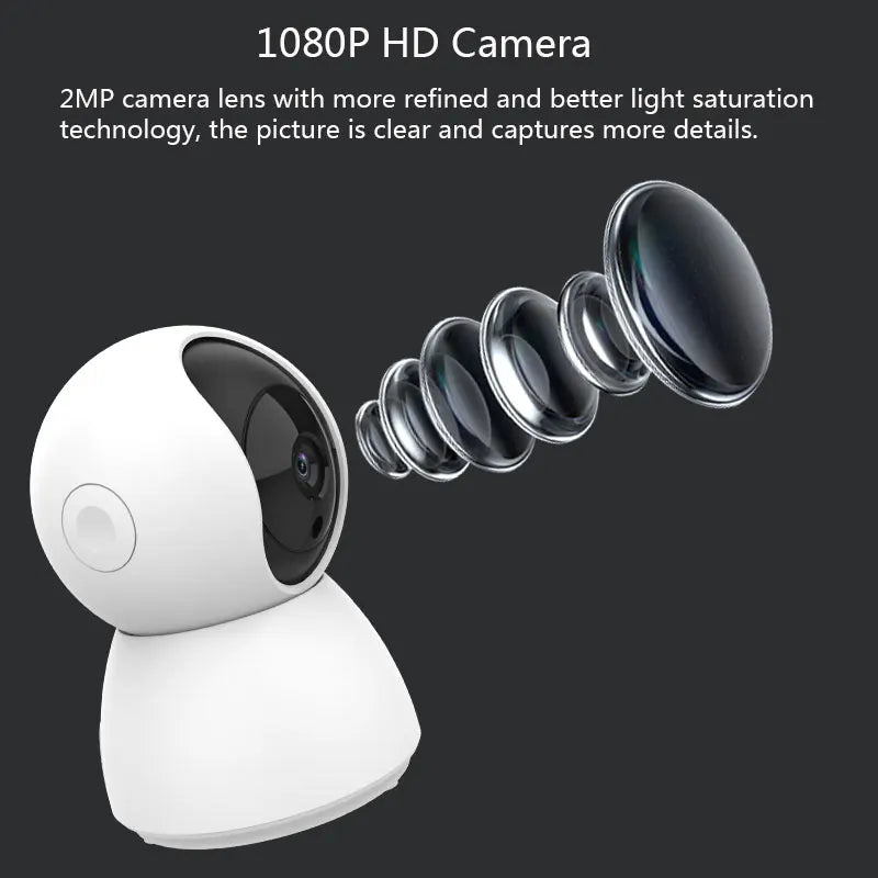 1080P Tuya Smart Mini WiFi Indoor IP Camera – Auto Tracking, Two-Way Audio, Night Vision - Top Dogg Brand