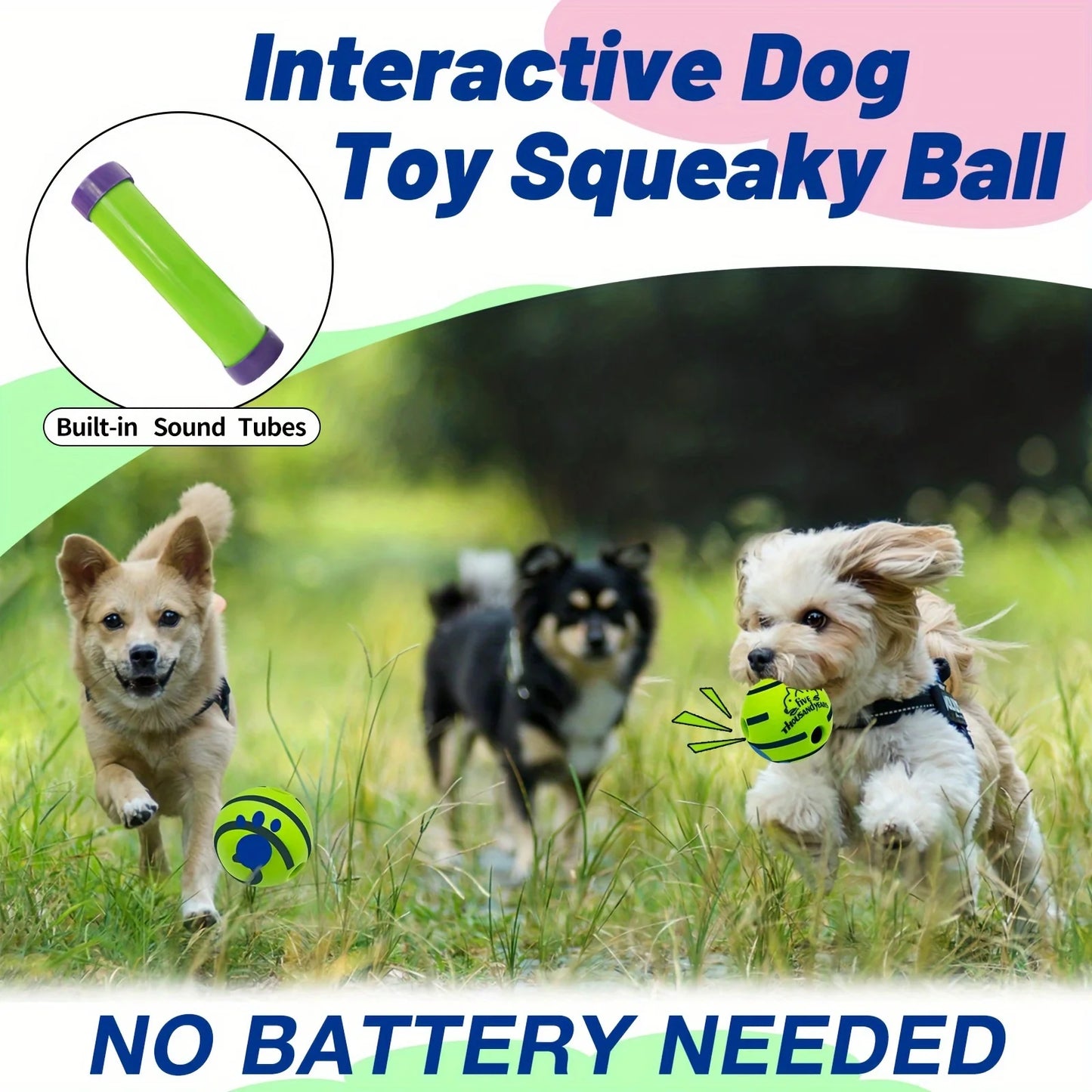 Squeaky Giggle Wobble Ball – Durable, Interactive Chew Toy with Funny Sounds for All Dog Breeds - Top Dogg Brand