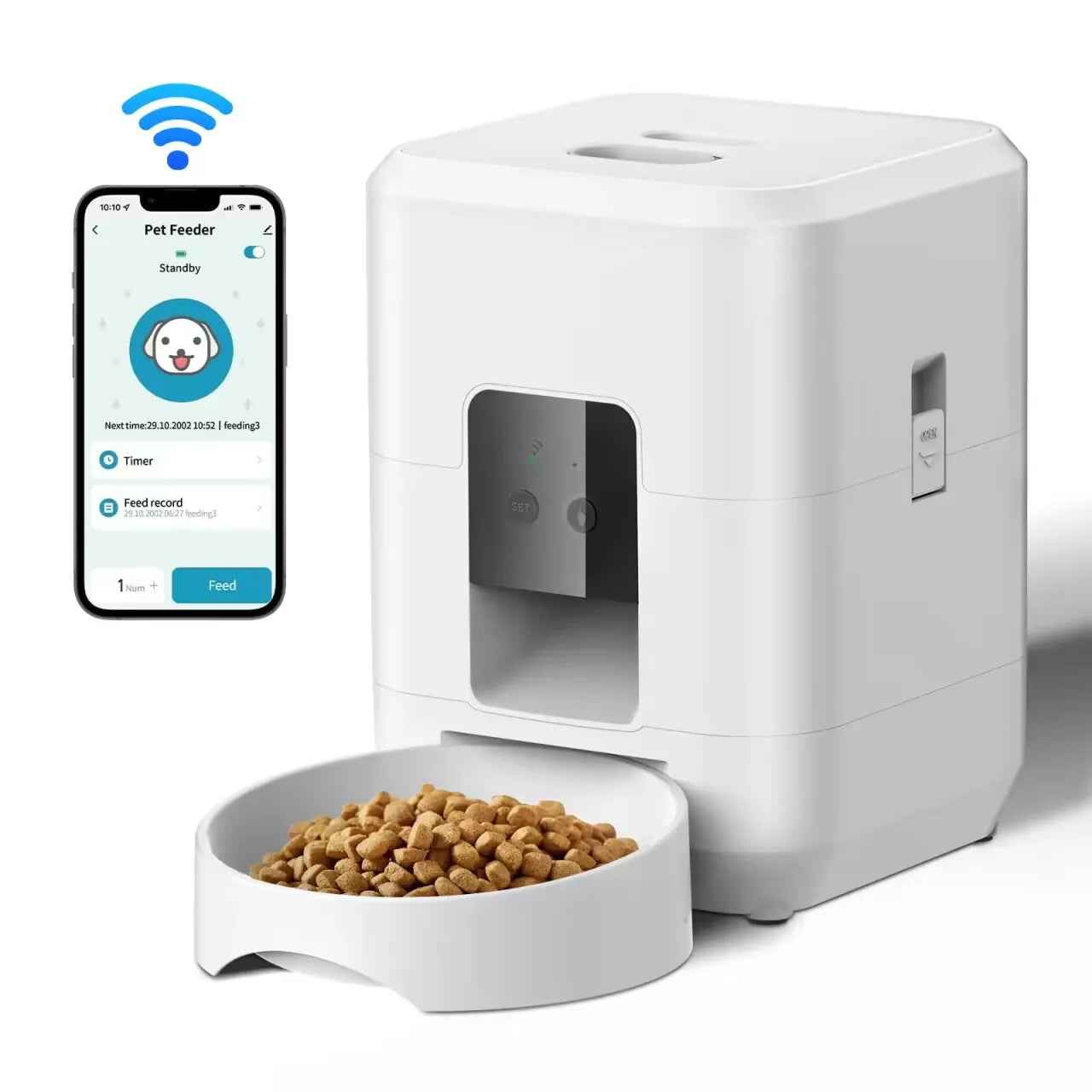 Smart Automatic Pet Feeder – Timed Food Dispenser for Cats & Dogs with Portion Control - Top Dogg Brand