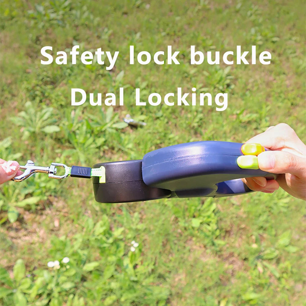 Automatic Retractable Dual Dog Leash with Built-In Flashlight - Top Dogg Brand