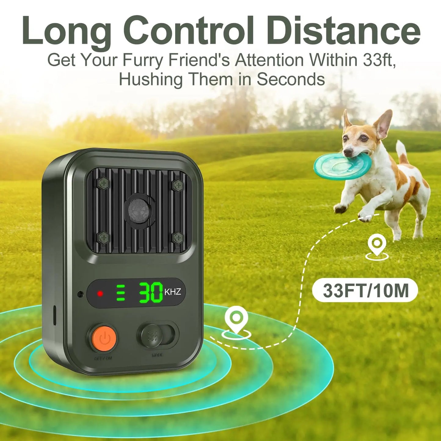 Rechargeable Anti Barking Device – 3 Mode Ultrasonic Dog Bark Deterrent - Top Dogg Brand