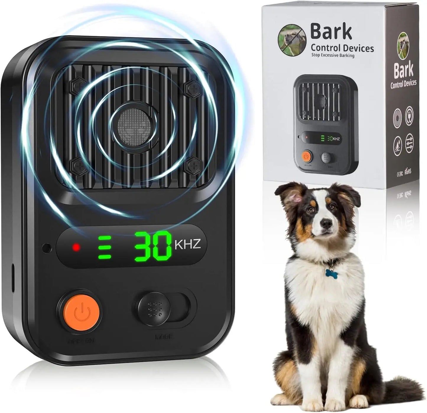 Rechargeable Anti Barking Device – 3 Mode Ultrasonic Dog Bark Deterrent - Top Dogg Brand