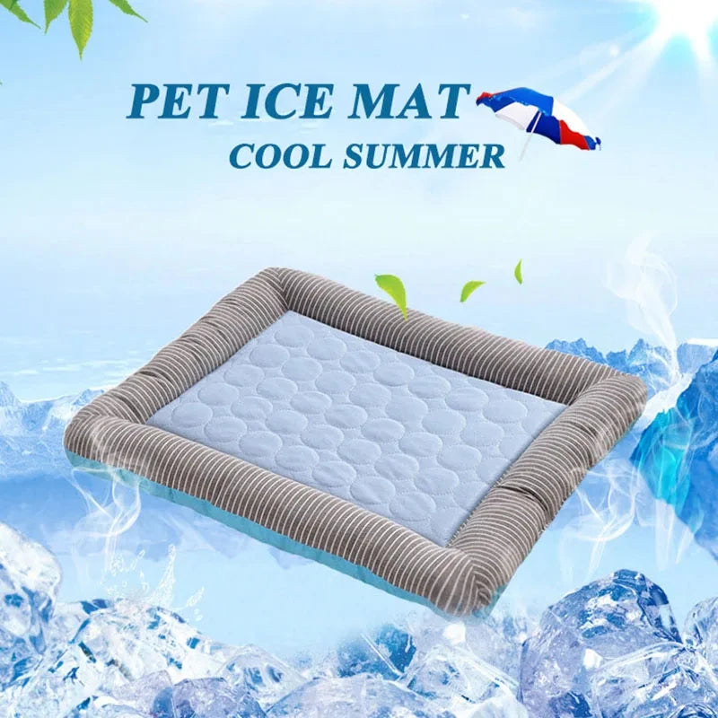 Cooling Pad Bed for Dogs & Cats – Ice Silk Summer Mat - Top Dogg Brand