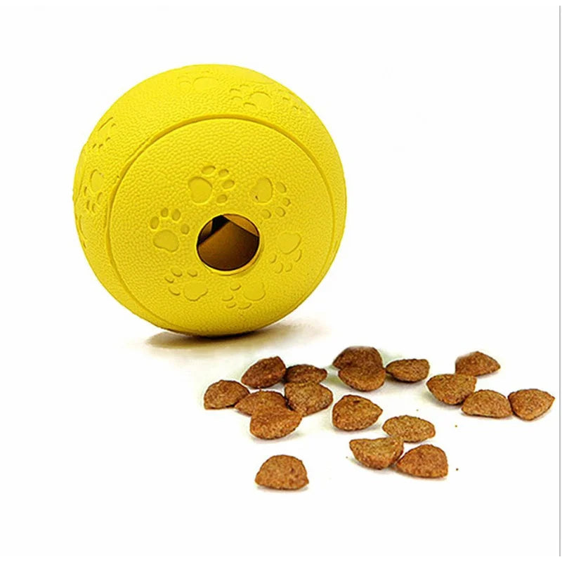 Durable Rubber Dog Toy Ball – Interactive Food Dispensing Treat Ball - Top Dogg Brand