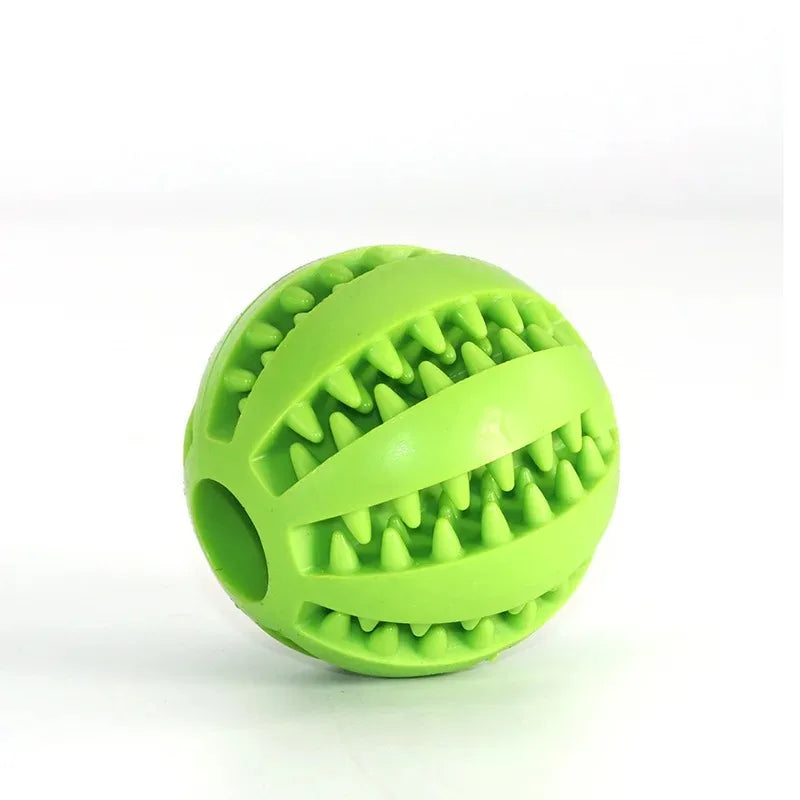 Natural Rubber Dog Chew Toy – 5cm Treat Dispensing Ball for Dental Cleaning & Interactive Play - Top Dogg Brand