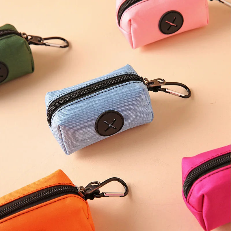 Canvas Dog Poop Bag Holder, Outdoor Pet Waste Bag Dispenser with Carabiner Clip, Animal Waste Collection Pouch - Top Dogg Brand