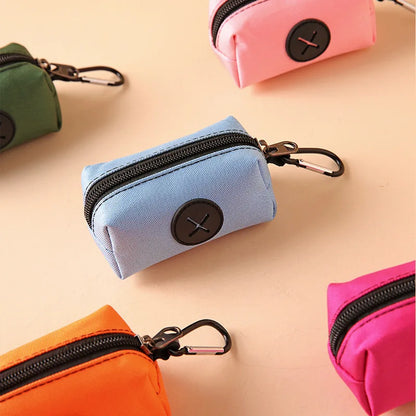 Canvas Dog Poop Bag Holder, Outdoor Pet Waste Bag Dispenser with Carabiner Clip, Animal Waste Collection Pouch - Top Dogg Brand