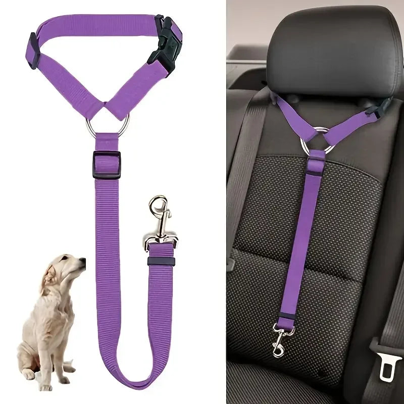 1pc Pet Dog and Cat Seat Belt Car Headrest Restraint Adjustable Safety Rope Car Seat Belt Dog Accessories for Small Dogs - Top Dogg Brand