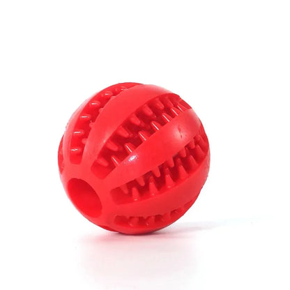 Natural Rubber Dog Chew Toy – 5cm Treat Dispensing Ball for Dental Cleaning & Interactive Play - Top Dogg Brand