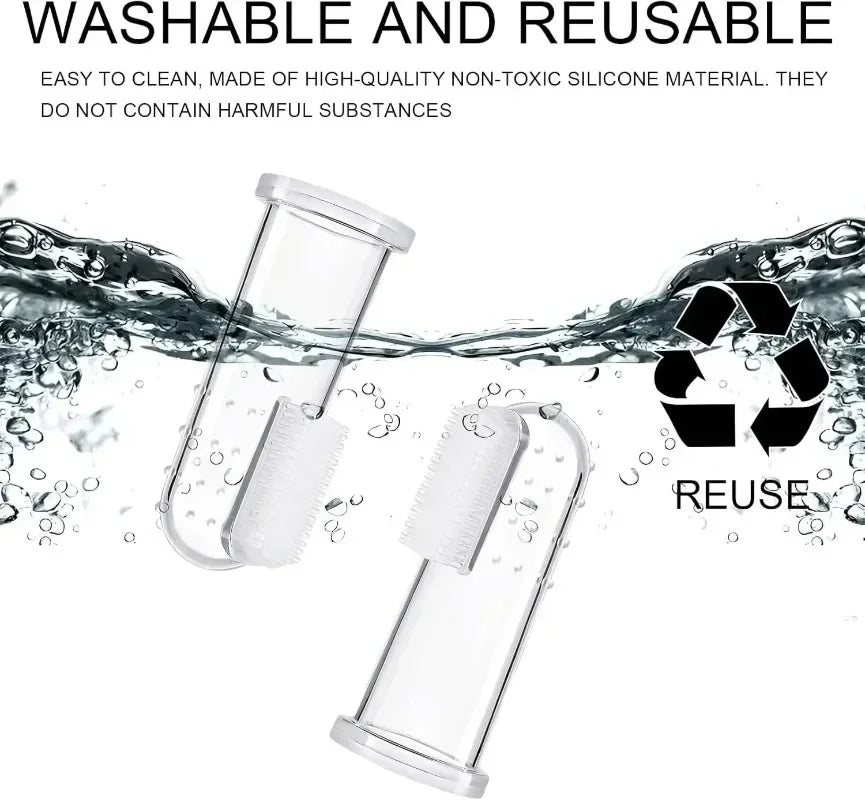 Super Soft Pet Finger Toothbrush Teddy Dog Brush Bad Breath Tartar Teeth Care Tool Dog Cat Cleaning Silicagel Pet Supplies - Top Dogg Brand