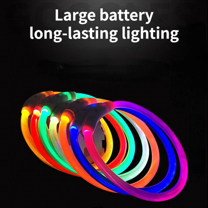LED Light-Up Dog Collar – USB Rechargeable Luminous Pet Collar for Dogs & Cats - Top Dogg Brand