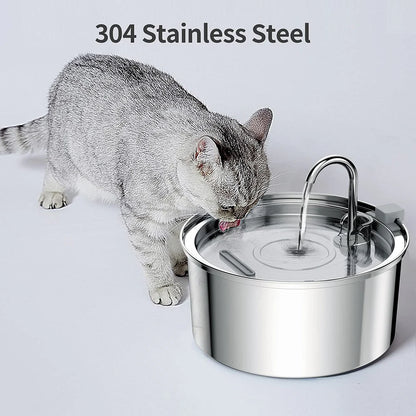 3L Automatic Stainless Steel Pet Water Fountain - Top Dogg Brand