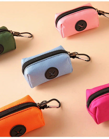 Canvas Dog Poop Bag Holder, Outdoor Pet Waste Bag Dispenser with Carabiner Clip, Animal Waste Collection Pouch - Top Dogg Brand