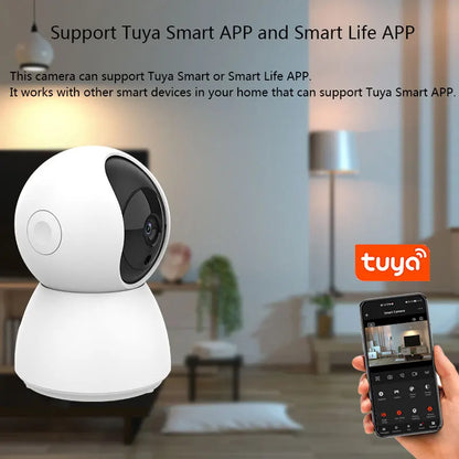 1080P Tuya Smart Mini WiFi Indoor IP Camera – Auto Tracking, Two-Way Audio, Night Vision - Top Dogg Brand