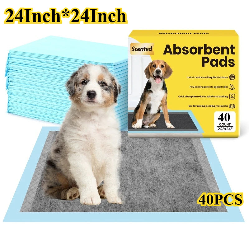 100/50/40PCS Super Absorbent Dog Pee Pads – Leak-Proof, - Top Dogg Brand