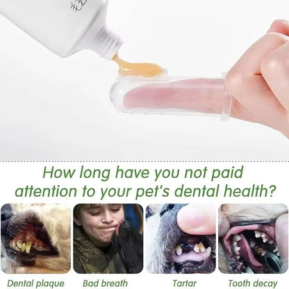 Super Soft Pet Finger Toothbrush Teddy Dog Brush Bad Breath Tartar Teeth Care Tool Dog Cat Cleaning Silicagel Pet Supplies - Top Dogg Brand