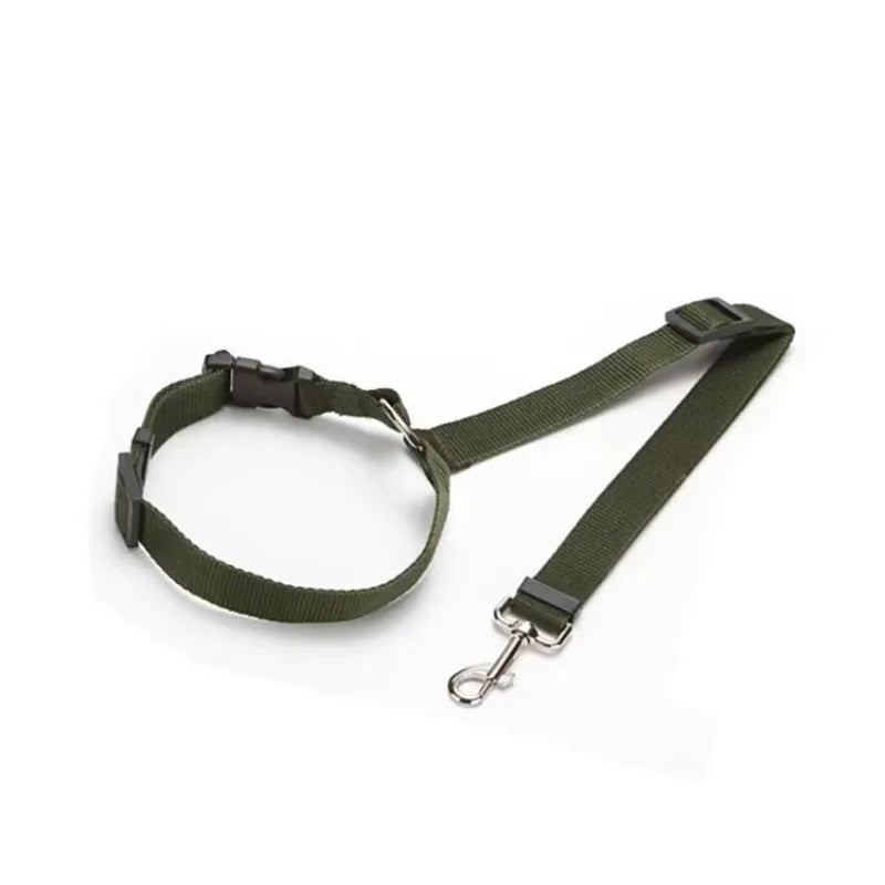 Solid Color 2-in-1 Adjustable Pet Car Seat Belt & Leash - Top Dogg Brand