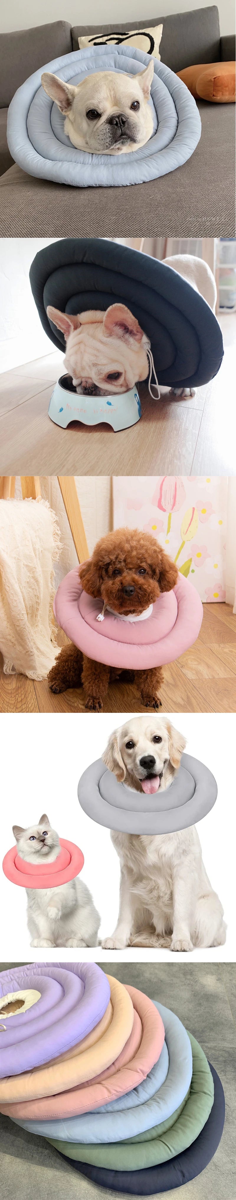 Elizabethan Collar For Dogs Adjustable Neck Drawstring Waterprof Protective Donut Collar Prevent Biting & Scratching - Top Dogg Brand