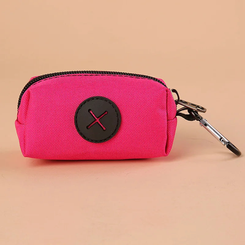 Canvas Dog Poop Bag Holder, Outdoor Pet Waste Bag Dispenser with Carabiner Clip, Animal Waste Collection Pouch - Top Dogg Brand